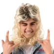 peruka meska na karnawal blond dlugie krecone wlosy retro lata 70 80 90 gwiazda muzyki