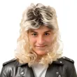 peruka meska na karnawal blond dlugie krecone wlosy retro lata 70 80 90 gwiazda muzyki