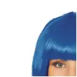 peruka party bob z grzywka niebieska guirca