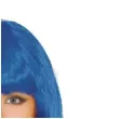 peruka party bob z grzywka niebieska guirca