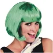 peruka party bob z grzywka zielona partytino
