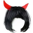 peruka party diablica z rogami czarna arpex
