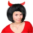 peruka party diablica z rogami czarna arpex