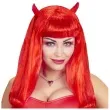 peruka party diablica z rogami czerwone widmann