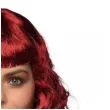 peruka party dlugie loki z grzywka bordowy boland