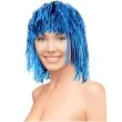 peruka party foliowa blue niebieska godan