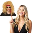 peruka party gwiazda rocka blond ciemny guirca