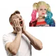 peruka party harley quinn rozowo blekitna amscan