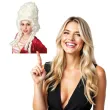 peruka party kobieta z epoki biala fyasa