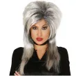 peruka party melena grisa szare pasemka guirca