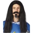 peruka party muszkieter gerard z zarostem czarna boland