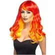 peruka party ognista ombre czerwono pomaranczowa smiffys