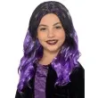 peruka party ombre fioletowo czarny smiffys