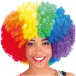 peruka party teczowe afro kolorowa carnival toys