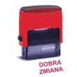 pieczatka z napisem dobra zmiana czerwona 39 x 15 mm