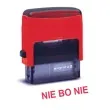 pieczatka z napisem nie bo nie czerwona 39 x 15 mm