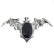 pierscien nietoperz z klejnotem srebrno czarny widmann
