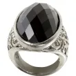 pierscionek gotycki z diamentem czarny widmann