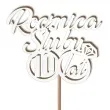 pik ozdobny 10 rocznica slubu bialy 24 cm