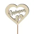 pik ozdobny dziekujemy z sercem drewno 24 cm
