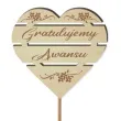 pik ozdobny gratulujemy awansu drewno 24 cm
