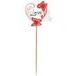 pik ozdobny motyle 3d love czerwony 24 cm
