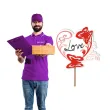 pik ozdobny motyle 3d love czerwony 24 cm