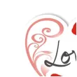 pik ozdobny motyle 3d love czerwony 24 cm