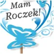 pik ozdobny motyle 3d mam roczek blekitny 24 cm
