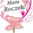 pik ozdobny motyle 3d mam roczek rozowy 24 cm