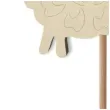pik ozdobny owieczka w lokach drewno 23 cm