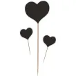 pik ozdobny trzy akrylowe serca czarny 25 i 8 cm 3 szt