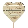 pik ozdobny w dniu urodzin drewno 24 cm