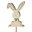 pik ozdobny zajaczek z kokardka drewno 24 cm