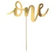 piker cyfra 1 one zloty partydeco 20 5 cm