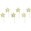 pikery 1st birthday gwiazdki zloty brokat partydeco 10 cm 6 szt