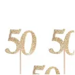 pikery 50 urodziny classic zloty godan 10 cm 6 szt