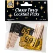 pikery 65 urodziny classy party czarno zlote 50 szt pd party