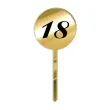 pikery akrylowe cyfra 18 urodziny zloty lustrzany 6 szt