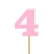 pikery akrylowe liczba 4 rozowy pastelowy 6 szt