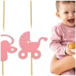 pikery baby shower girl stopki i smoczki rozowy jasny 6 szt