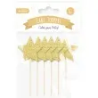 pikery brokatowe gwiazdki zlote partypal 6 szt