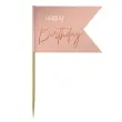 pikery choragiewki happy birthday rozowe folat 36 szt
