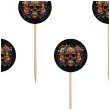 pikery dia de los muertos czarny congee 10 5 cm 6 szt