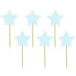 pikery gwiazdki niebieski pastelowy 6 szt