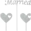 pikery just married srebrne godan 5 szt