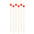 pikery koktajlowe drewniane kuleczki czerwone godan 24 szt