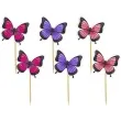 pikery kolorowe motylki 6 szt
