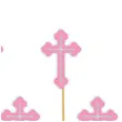 pikery krzyz rozowe 9 cm 6 szt