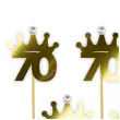 pikery liczba 70 korona z cyrkonia zlote metalik 6 szt